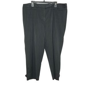 Lane Bryant Double Button Enclosure Pinstripe Capri Pant Size 24